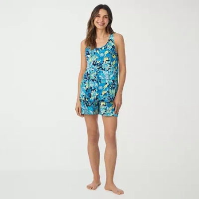 Cuddl Duds Womens Sleeveless 2-pc. Pajama Set In Blue