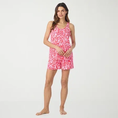 Cuddl Duds Womens Sleeveless 2-pc. Pajama Set In Pink