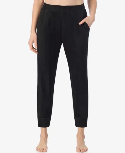 Cuddl Duds X Jennifer Lake Fleecewear With Stretch Cropped Jogger In Black