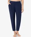 Cuddl Duds X Jennifer Lake Fleecewear With Stretch Cropped Jogger In Blue