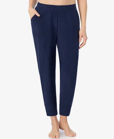 Cuddl Duds X Jennifer Lake Fleecewear With Stretch Cropped Jogger In Blue