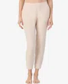 Cuddl Duds X Jennifer Lake Fleecewear With Stretch Cropped Jogger In Brown
