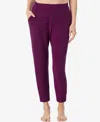 Cuddl Duds X Jennifer Lake Fleecewear With Stretch Cropped Jogger In Purple