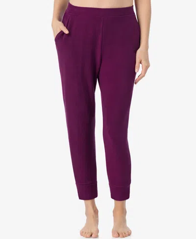 Cuddl Duds X Jennifer Lake Fleecewear With Stretch Cropped Jogger In Purple