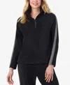 Cuddl Duds X Jennifer Lake Fleecewear With Stretch Half-zip Pullover In Black