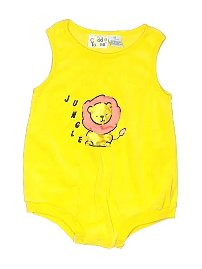Pre-owned Cuddle Towne Kids' Short Sleeve Onesie In Yellow