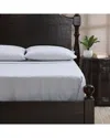Cuddledown 300 Thread Count Striped Organic Percale Sheet Set In Blue