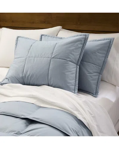 Cuddledown Chroma Quilted Sham - Standard In Blue