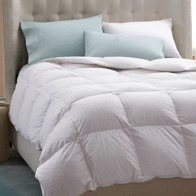 Cuddledown Damask Stripe Down Alternative Comforter In White