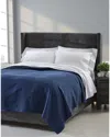 Cuddledown Diamond Pique Coverlet In Blue