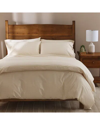 Cuddledown Katahdin Undyed Organic Percale Comforter Cover In White