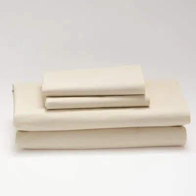 Cuddledown Katahdin Undyed Organic Percale Sheet Set In Neutral