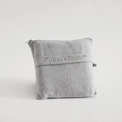 Cuddledown Organic Jersey Travel Blanket In Gray
