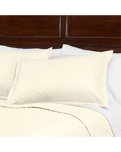 Cuddledown Sateen Meridian Quilted Sham - King In Neutral