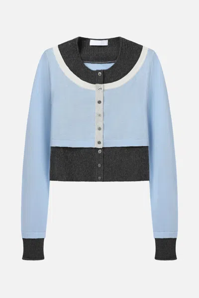 Cuddleup 2-in-1 Knit Cardigan In Blue
