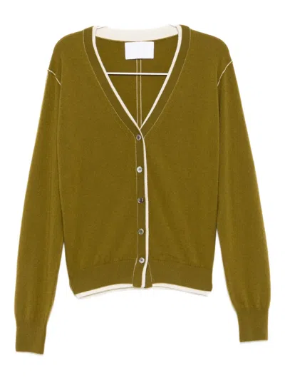 Cuddleup Cashmere Cardigan In Green