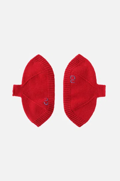Cuddleup Fingerless Gloves In Red