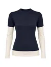 Cuddleup Layered-effect Long-sleeve T-shirt In Multi