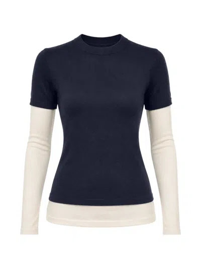 Cuddleup Layered-effect Long-sleeve T-shirt In Multi
