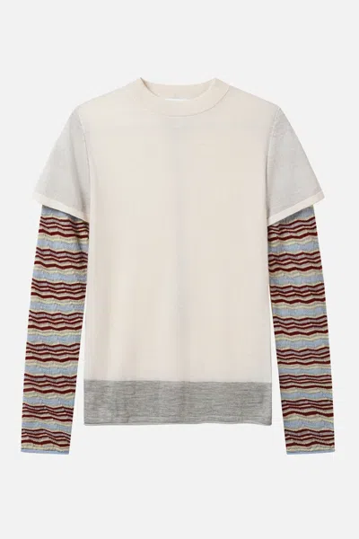 Cuddleup Long-sleeve 2 In 1 T-shirt In White