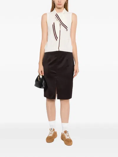 Cuddleup Tie-collar Cardigan In Neutral