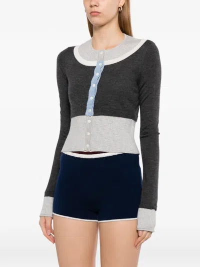 Cuddleup Two In One Cardigan In Gray