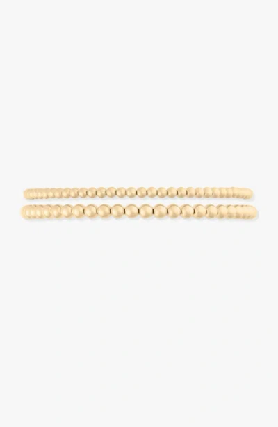 Cuffed By Nano 14k Gold Filled Bead Bracelet Two Stack