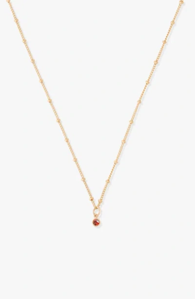 Cuffed By Nano Birthstone 14k Gold Filled Necklace In Gray