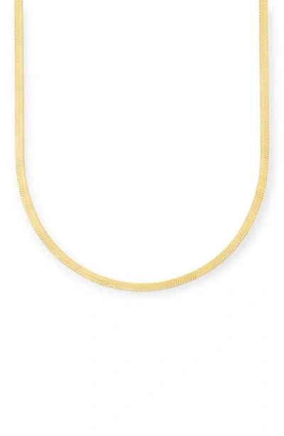 Cuffed By Nano Chunky Herringbone Necklace In Gold
