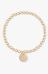 Cuffed By Nano Classic Initial Coin 14k Gold Filled Bead Bracelet