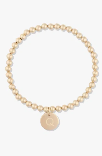 Cuffed By Nano Classic Initial Coin 14k Gold Filled Bead Bracelet