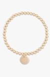 Cuffed By Nano Classic Initial Coin 14k Gold Filled Bead Bracelet