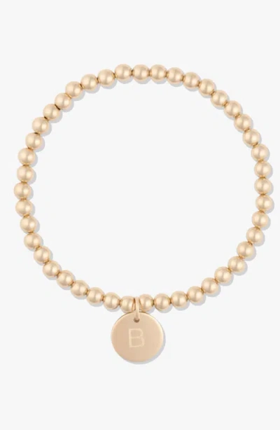 Cuffed By Nano Classic Initial Coin 14k Gold Filled Bead Bracelet