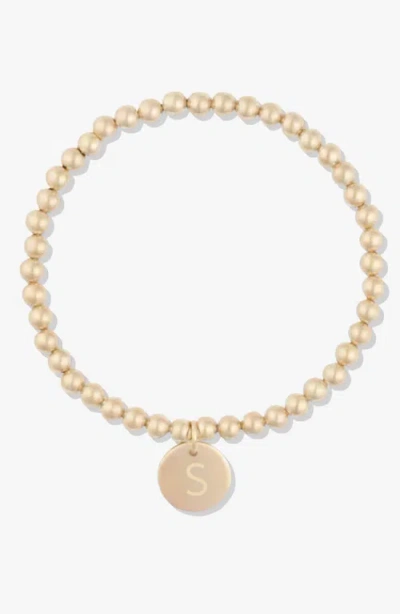 Cuffed By Nano Classic Initial Coin 14k Gold Filled Bead Bracelet