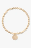 Cuffed By Nano Classic Initial Coin 14k Gold Filled Bead Bracelet