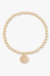 Cuffed By Nano Classic Initial Coin 14k Gold Filled Bead Bracelet
