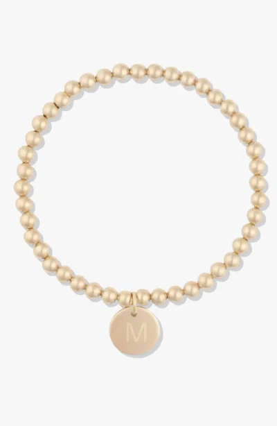 Cuffed By Nano Classic Initial Coin 14k Gold Filled Bead Bracelet