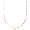 Cuffed By Nano Custom Initial Dainty Colorful Enamel 14k Gold Filled Necklace
