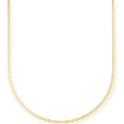 Cuffed By Nano Dainty Herringbone Necklace In Gold