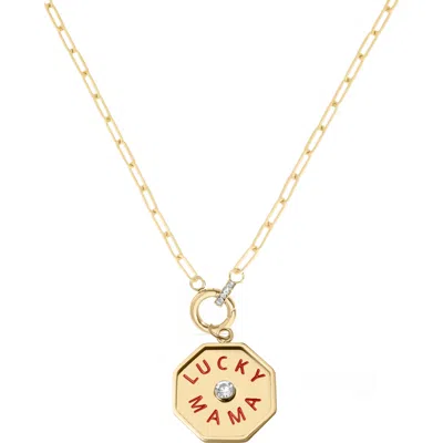 Cuffed By Nano Lucky Mama Coin 14k Gold Filled Necklace