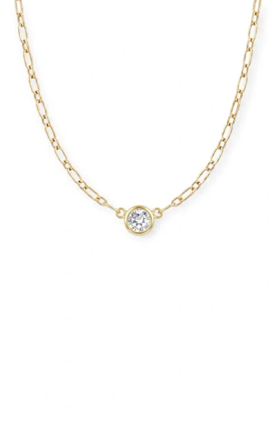 Cuffed By Nano Open Link Bezel Stone 14k Gold Filled Necklace