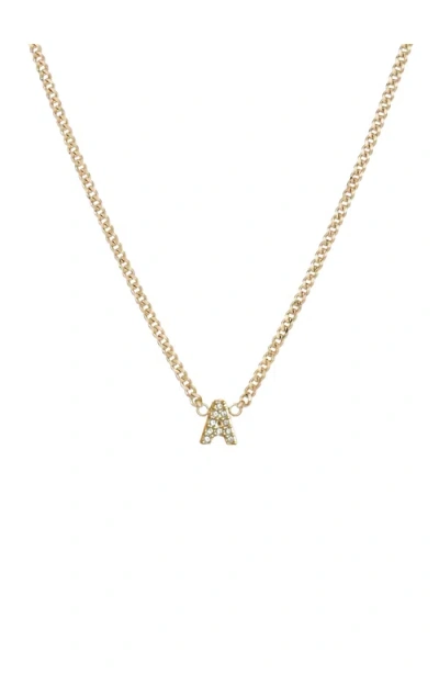 Cuffed By Nano Pavé Initial 14k Gold Filled Necklace In Gold J
