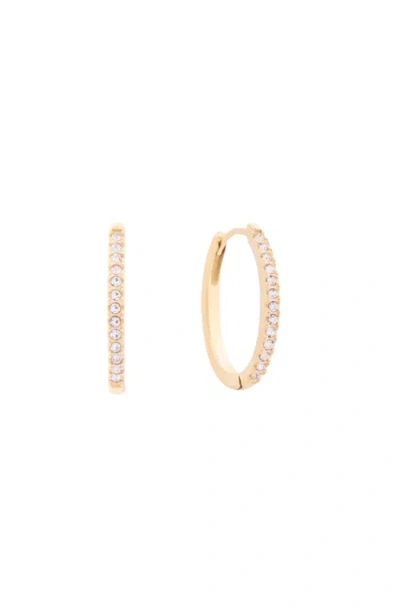 Cuffed By Nano Rocky Stone Oval Hoops In Gold