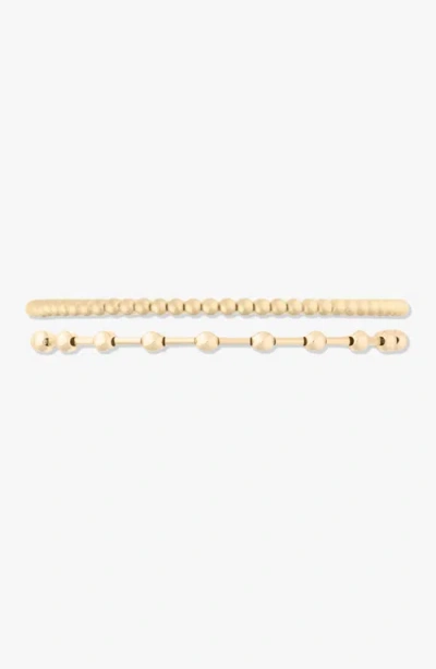 Cuffed By Nano Station 14k Gold Filled Bead Bracelet Two Stack