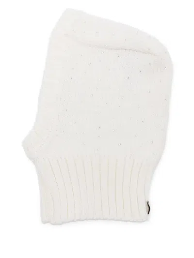 Cuffie Regina Babies' Glitter Balaclava In White