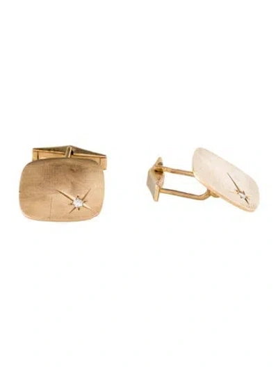 Pre-owned Cufflinks 10k Diamond Star  In Multi