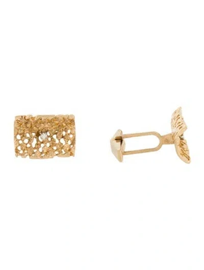 Pre-owned Cufflinks 14k Diamond Openwork  In Multi