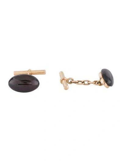 Pre-owned Cufflinks 14k Garnet  In Multi