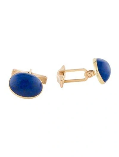 Pre-owned Cufflinks 14k Lapis Lazuli  In Multi