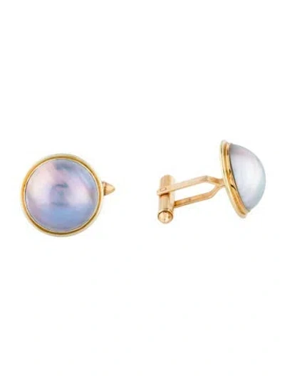 Pre-owned Cufflinks 14k Pearl  In Multi